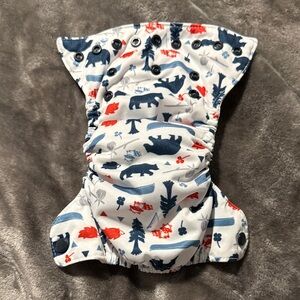 Thirsties AIO NEWBORN Natural Cloth Diaper- Mountain (3 of 4)